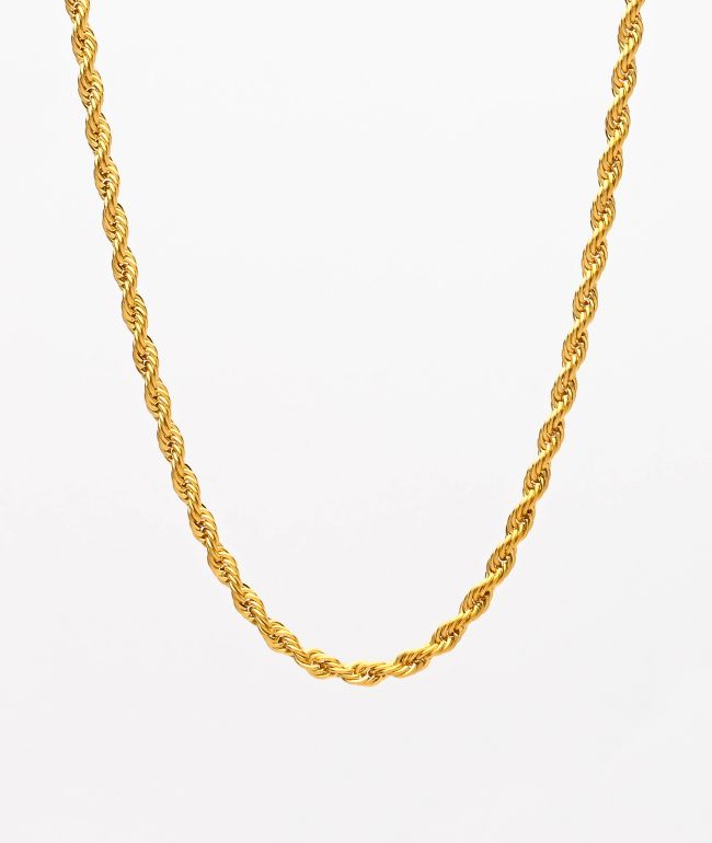 The Gold Gods 22" Yellow Gold Rope Chain Necklace